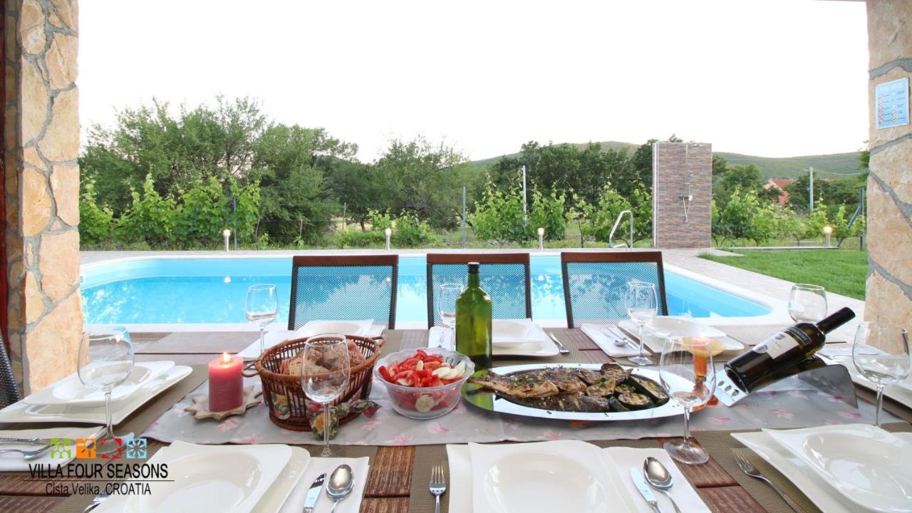 Villa Four Seasons, Heated Pool And 3 En-Suite Bathrooms Velika Čista Eksteriør billede